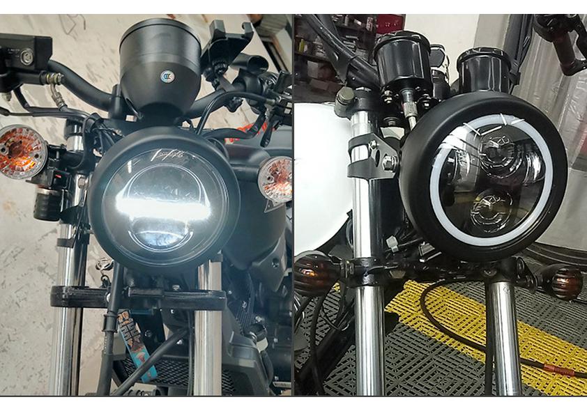 5.75" LED Headlight for Harley X48, XL883R/L 750, Dyna, Benelli 400 Motorcycles & Scooters - Off-road Compatible
