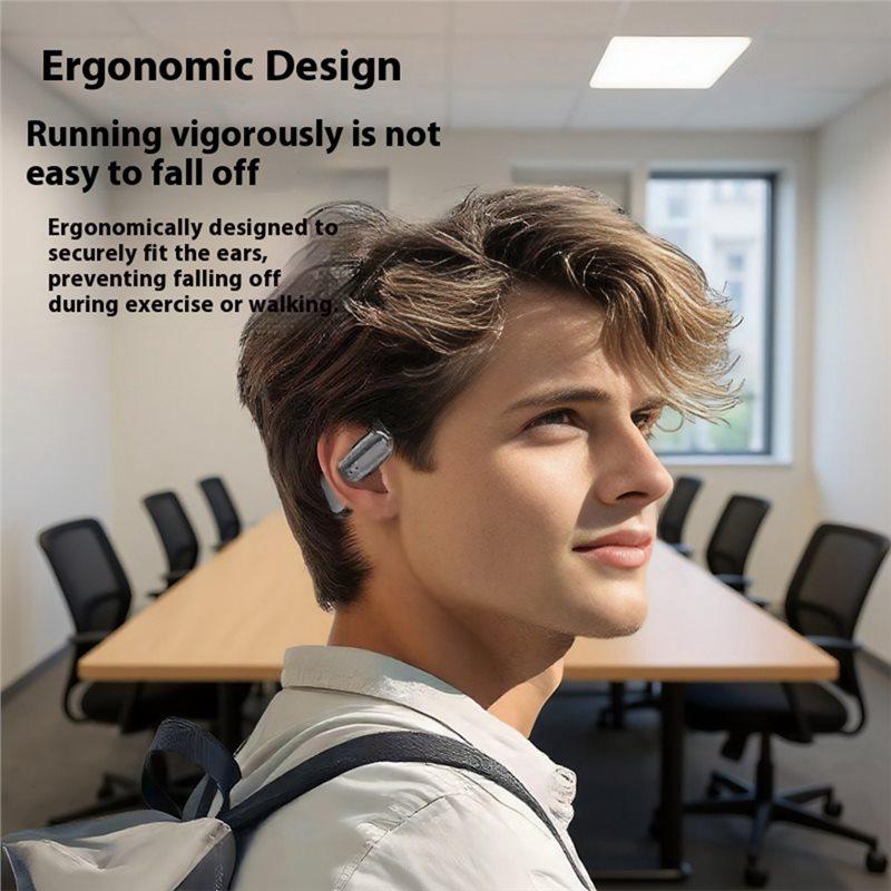 ABNR Real Time Intelligent Multifunction AI Translation Earbuds Headphones Touch Screen Earphone Wireless Bluetooth Black
