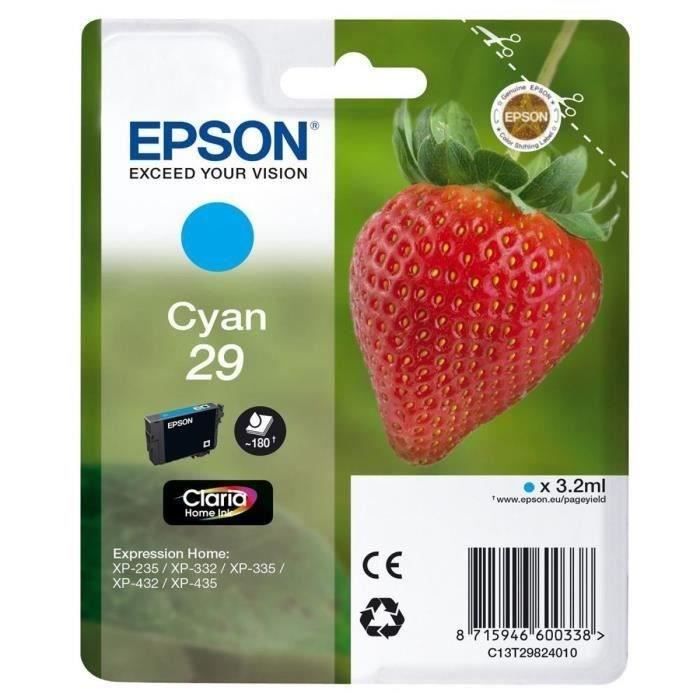 EPSON T2982 Cyan Ink Cartridge - Strawberry (C13T29824012)