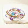 6PCS New Sweet and Cute Colored Rice Bead Small Flower Bracelet Women's Jewelry Dopamine Style Travel Daily Matching Bracelet