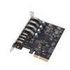 Карта расширения PCIe на USB 3.2 Gen 2, 8 портов (4x Type C, 4x Type A), пропускная способность 10 Гбит/с, поддержка системы Windows