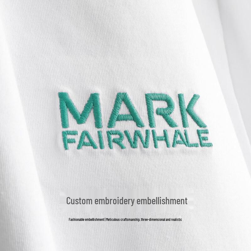 Mark Fairwhale Круглый вырез Хлопковая футболка 'Облачный хлопок'