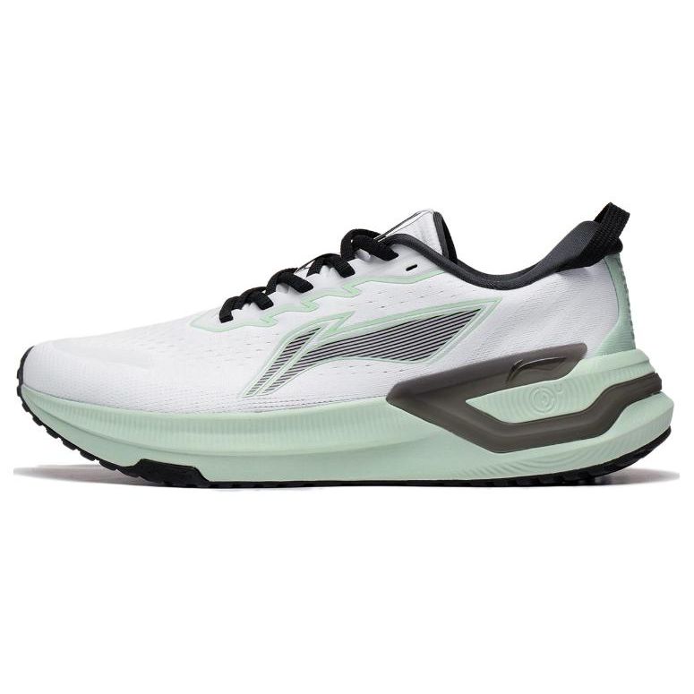 Li Ning Yue Ying 3.0 Comfortable Simple Shock Absorption Non-Slip Wear-Resistant Low-Top Running Shoes Men Running Shoes White Green ARHT019-7