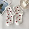 Breathable Ankle Socks Fruits Flower Prints Casual Socks Sweat Absorption Tube Socks
