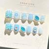 Flower Kids Cartoon Fake Nails Bears Cartoon Nail Accessories Children False Nails  Kids Toys