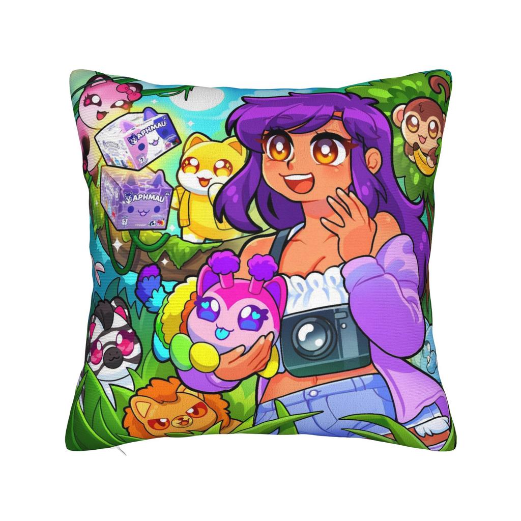 Bright Aphmau Sunny Background Art Pillowcases Funny Pillow Case For Chair Sofa Home Decor Comfy Pillow Cover