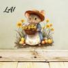 Kindergarten Wall Decorations Mouse Stickers Waterproof PVC Autumn Retro Fairy Tale Decals Removable Peel Pvc Decals And Stick for Indoor