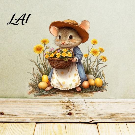 Kindergarten Wall Decorations Mouse Stickers Waterproof PVC Autumn Retro Fairy Tale Decals Removable Peel Pvc Decals And Stick for Indoor