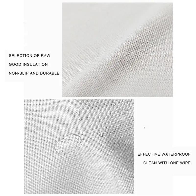 Рождественский красный льняной плейсмат, настольная кофейная подставка, спиральное дерево, леденец, снежинка, чулок, пусть идет снег, веселый рождественский декор, кухня