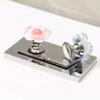 Flower Shape Self-Adhesive Toilet Press Button Nail Protector Toilet Presser Bathroom Decor Accessories Water Tank Drain Buttons
