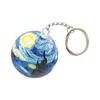 3D Puzzle Oil Painting Keychain Earth Football Basketball Ball Ball Spherical Puzzle Key Ring Backpack Handbag Decoration