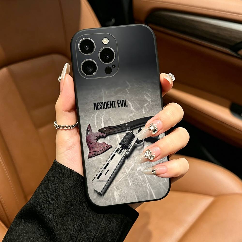 R-Residentes -Eviles Requiems  Phone Case For iPhone 12 13 14 15 16 17 Pro Max, Lightweight and practical Soft Black Cover