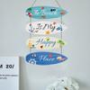 Wall Art Sailing Surfboard Pendant Ocean Theme Wooden Beach Sign Kids Room Decor