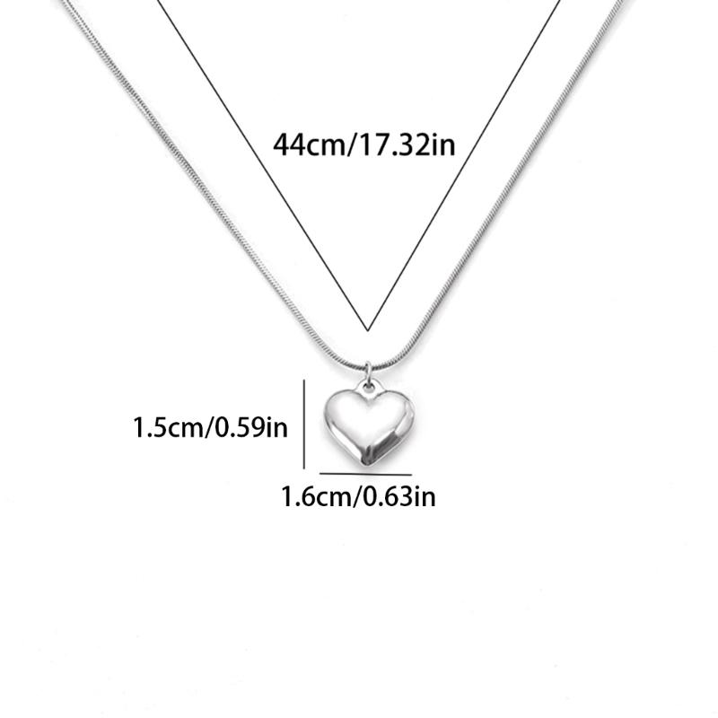 Heart Pendant Necklace Girl Heart Pendant Necklaces Love Pendant Necklace Love Necklaces Titanium Steel Material Jewelry