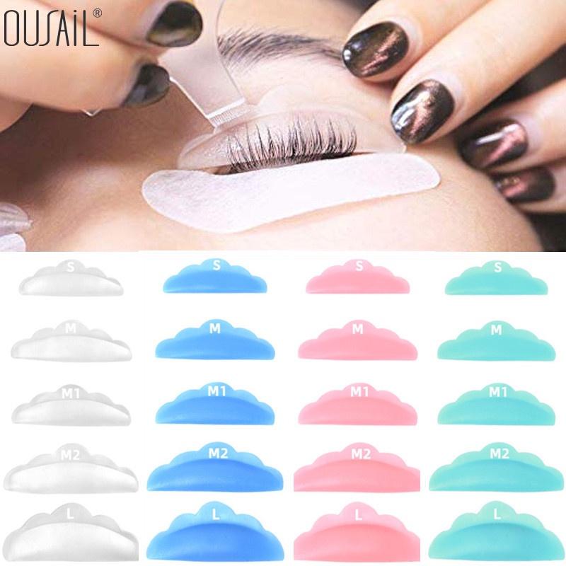 Eyelash Lifting Kit 5 Pairs of Silicone Eyelash Curler Pads Extension Accessories 3D Eyelash Curler Applicator Tool