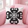 Pixel art print texture Cushion Cover Pillow Case Soft Friendly Fabric  Concealed Zipper