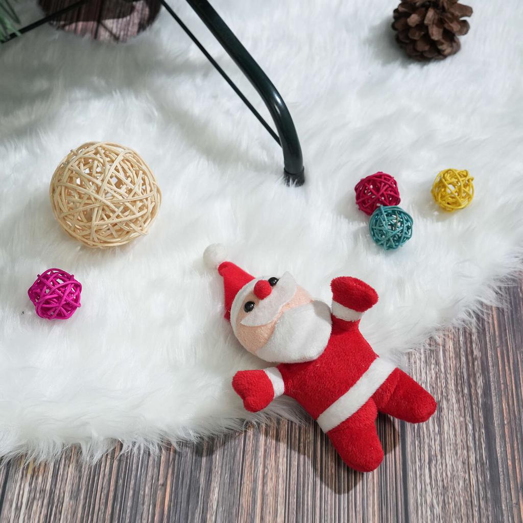 Юбка для рождественской елки, белая юбка для елки, украшение, имитация кролика, плюш, 120 см