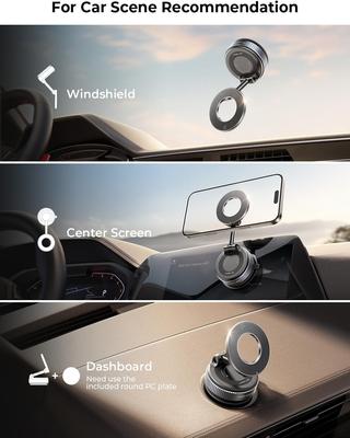 K007/K009 Сильный магнитный автомобильный держатель для телефона Складная конструкция 360° Регулируемое вакуумное крепление для автомобиля/стола/ванной комнаты/Универсальное использование