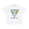 Casablanca Unisex Short Sleeve T-Shirt With Cosmic Castle Letter Print Loose Fit Cotton Tee