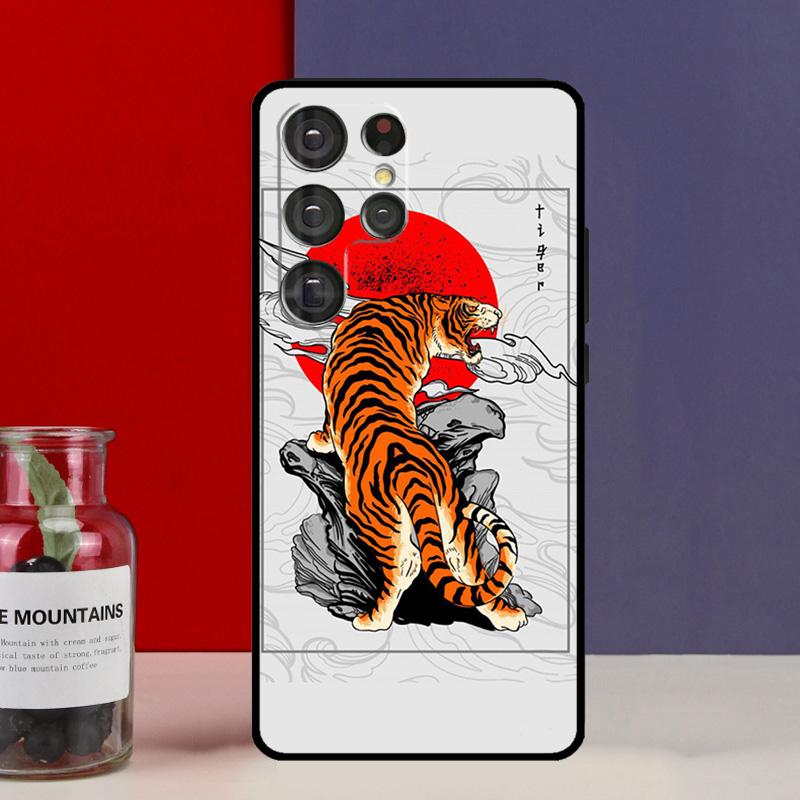 Модный Чехол-Бампер с Рисунком Животного Тигра для Samsung Galaxy S25 Ultra S9 S10 S20 S21 FE S22 S23 Plus S24 Ultra
