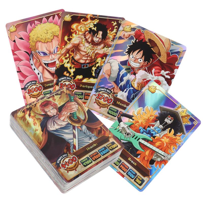Игрушки 50 шт. Карты One Piece Английская версия Голографические SSR Коллекционные карты Персонажи Аниме Luffy Shanks Карта для Детей Подарок