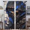 Skeleton Killer Home Interior Curtains for Living Room Blackout Curtain Halloween Decoration Shades Tulle for Bedroom Partition