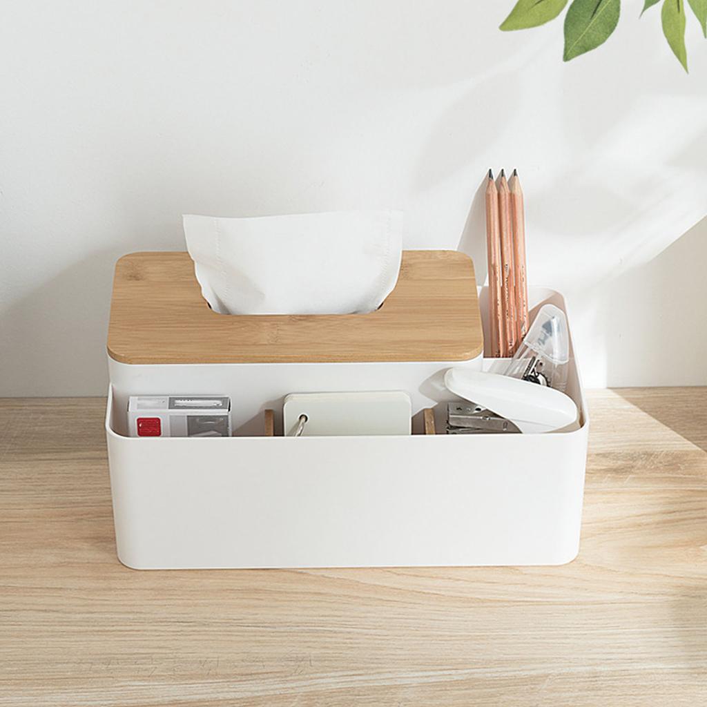 Многофункциональный держатель для салфеток, прямоугольный держатель для салфеток, дистанционный органайзер с деревянным корпусом для Livin