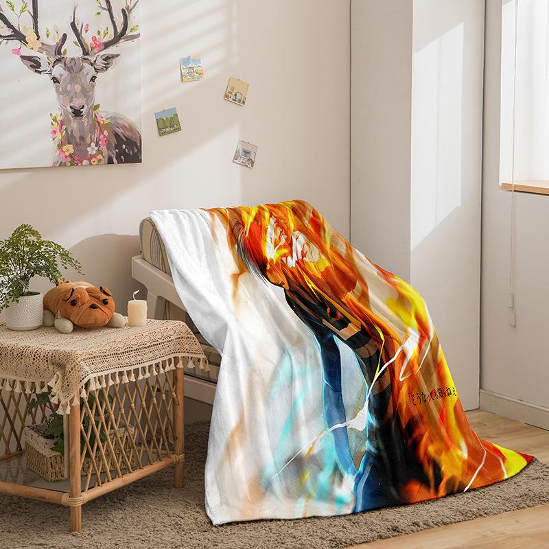 Мультяшная серия Геройская академия Двустороннее фланелевое одеяло с 3D цифровой печатью