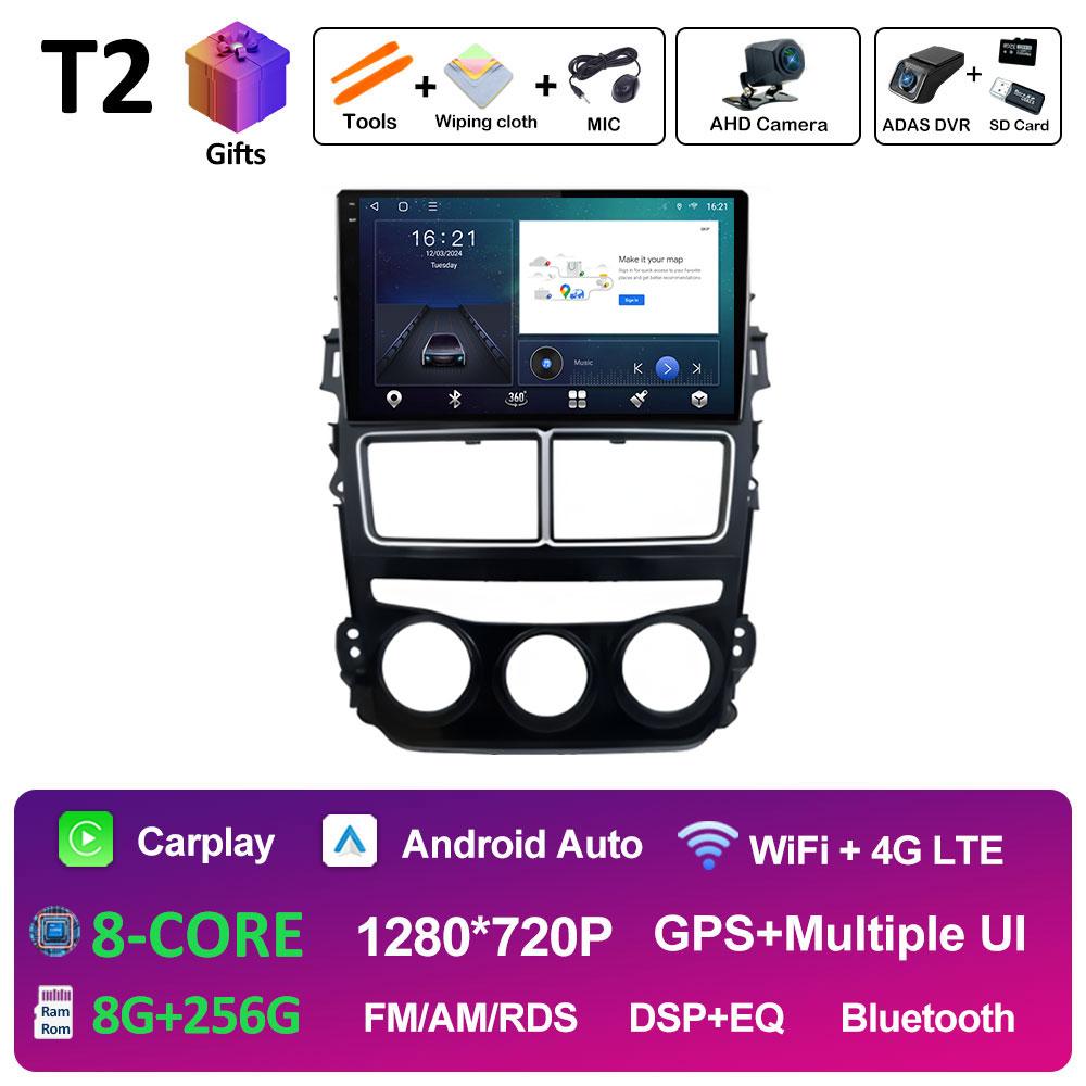 Беспроводной CarPlay Smart System для Toyota Vios Yaris 2018 2019 2020 Android Auto GPS Навигация QLED IPS Экран WIFI Авто Инструменты