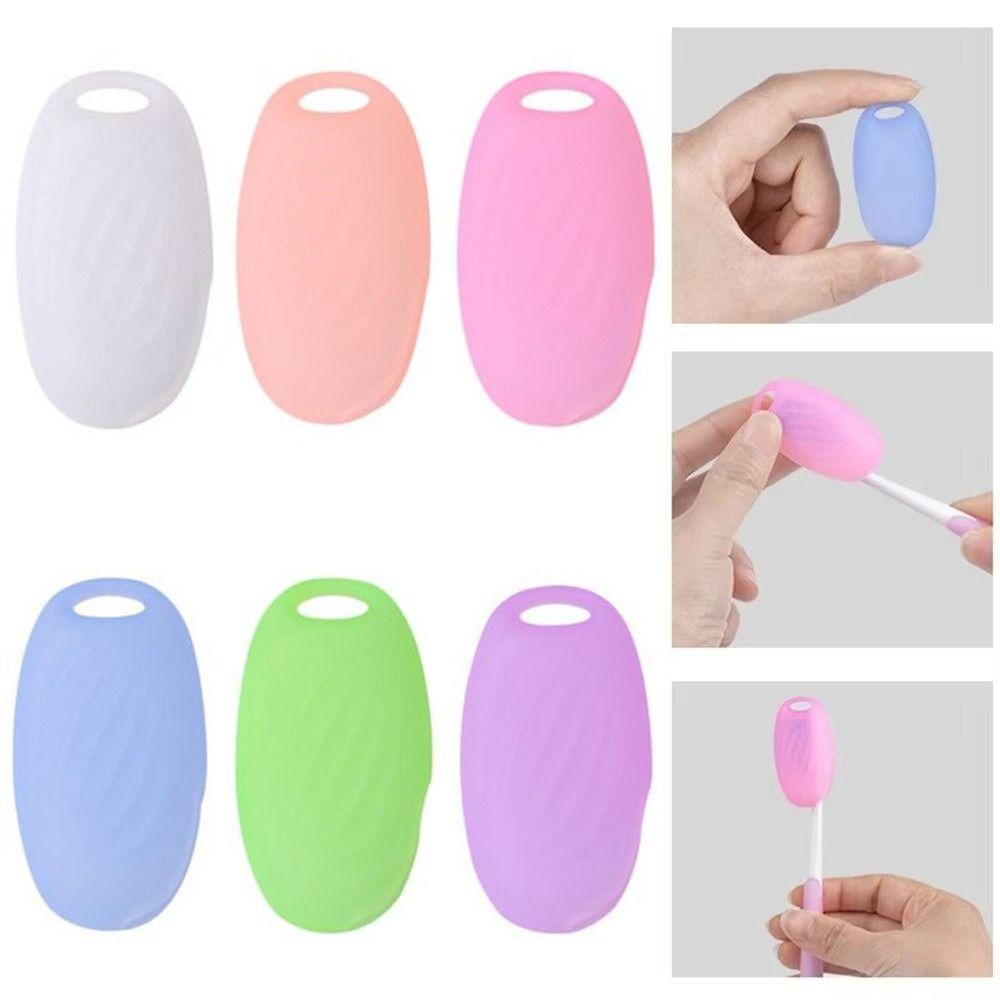 6Pcs Waterproof Silicone Toothbrush Covers Breathable Toothbrush Head Cover  Hiking