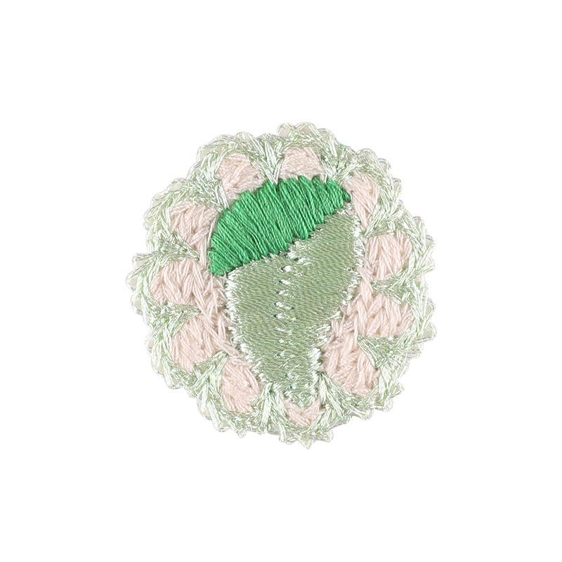 Duoku Embroidery Round Fruit Embroidery Zhang Zai Clothing Accessories Handmade Diy Hairpin Hand Account Decoration Accessories Cloth Sticker