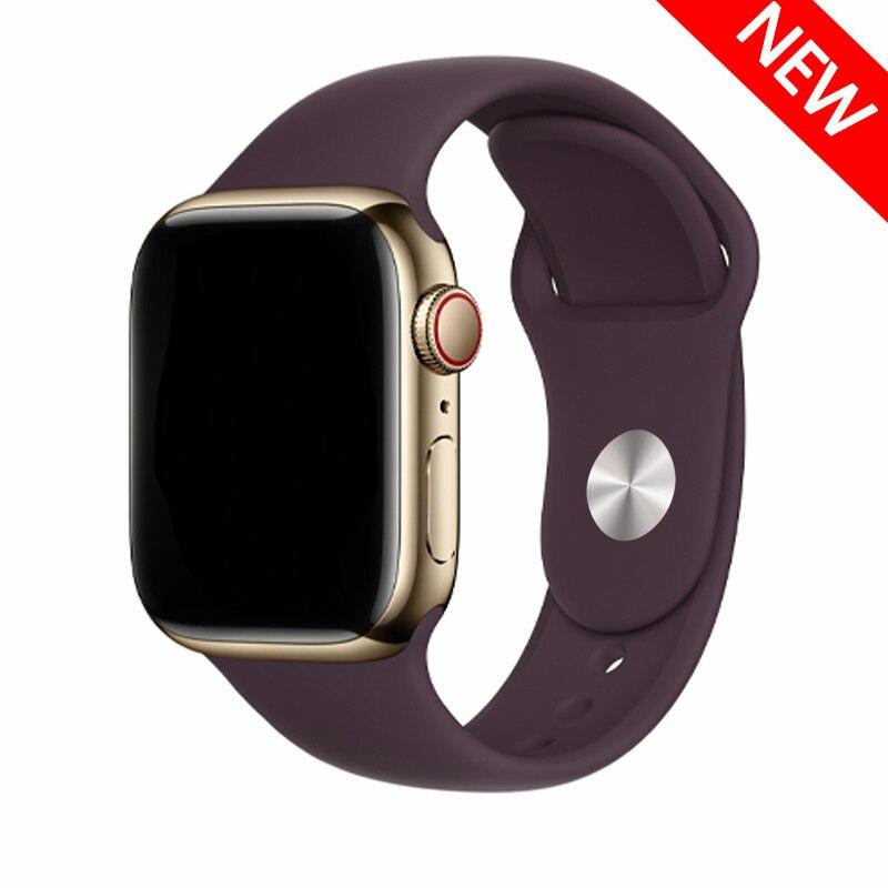 Silicone Strap For Apple Watch Band 44mm 49mm 45mm 41mm 40mm 42mm 38mm Bracelet Iwatch Series 9 7 Se 3 4 5 6 8 Ultra2 Band