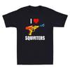 I Love Squirters Funny I Heart Squirters Water Gun Humor Quote Cotton Tee