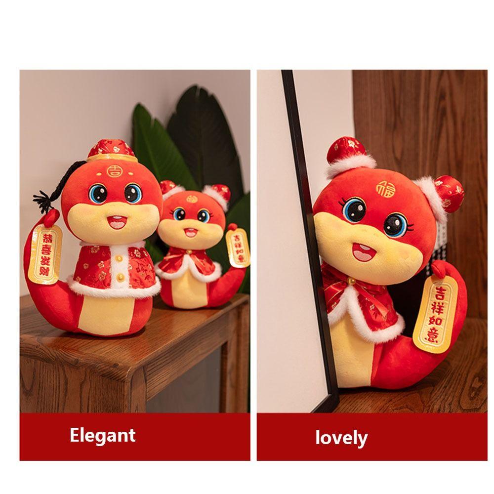 Soft 2025 Snake Year Mascot Toy Blessing Snake Plush Toy Snake Plush Doll Pendant Birthday Gifts