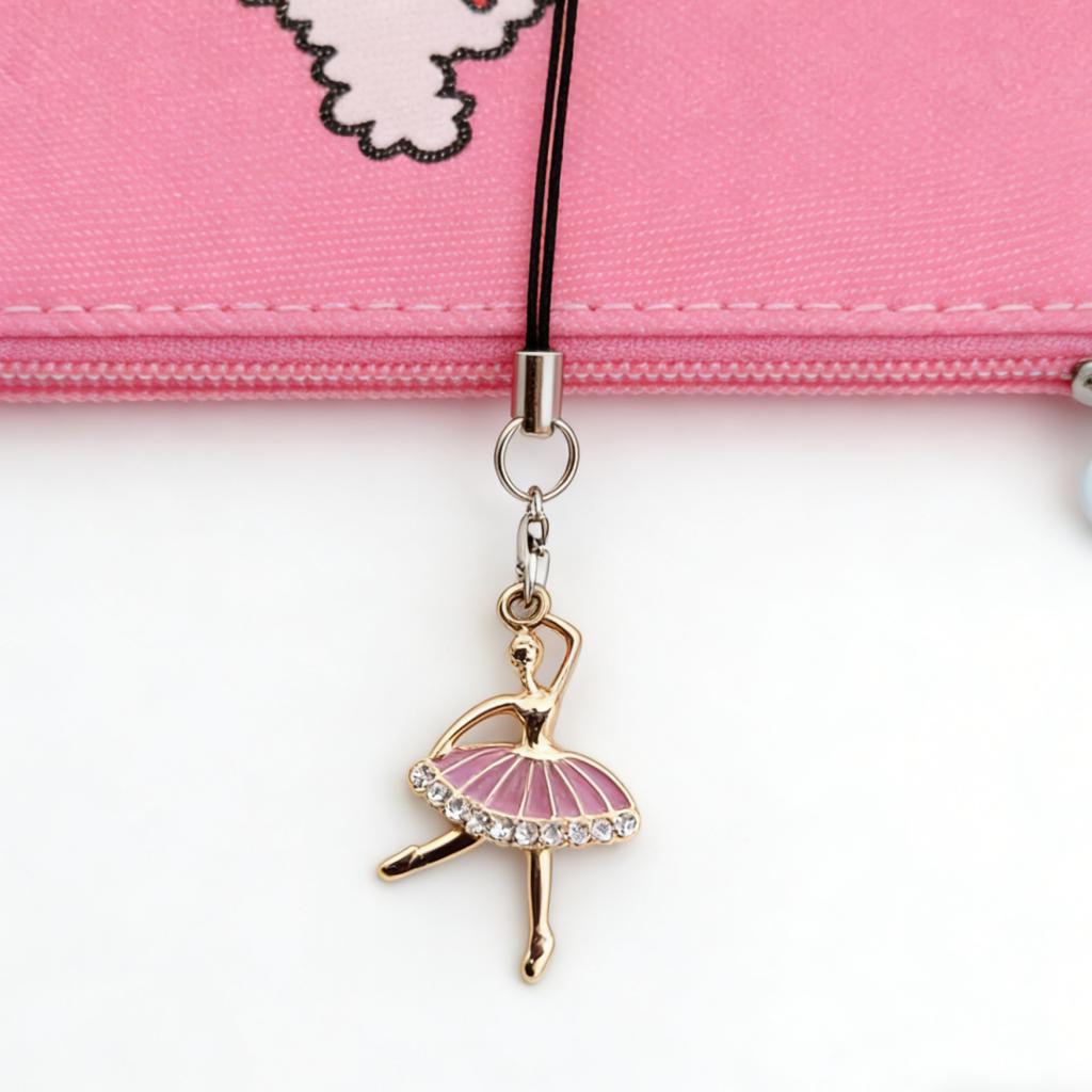 Ремешок для телефона с изображением балерины, Стильный брелок для сумки, Подходит для телефонов, камер, блокнотов и сумок, Является идеальным подарком для близких друзей