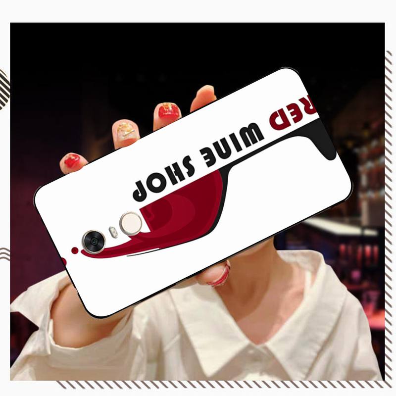 Coffee Wine Cup Phone Case for Redmi 5 6 7 8 9 A 5plus K20 4X S2 GO 6 K30 Pro