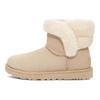 UGG Женские короткие зимние сапоги из овчины и меха с круглым носком, бежевые 1153512-SWD