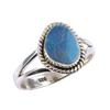 Natural Australian Opal Gemstone 925 Solid Sterling Silver Ring Size 7.5 J0A51
