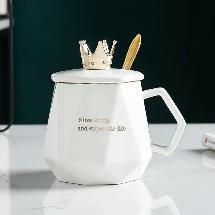 Творческая личность, кружка с короной, керамическая чашка в скандинавском стиле, чашка для воды, чашка для молока, кофейная чашка, чашка для сока
