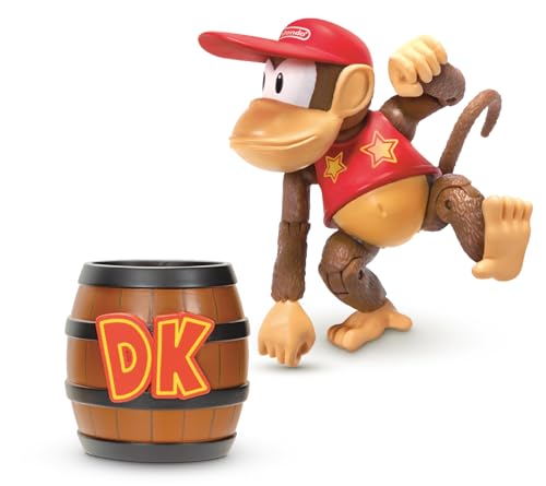Коллекция фигурок Sanei Boeki Super Mario плюс Diddy Kong с бочкой DK FCP-010