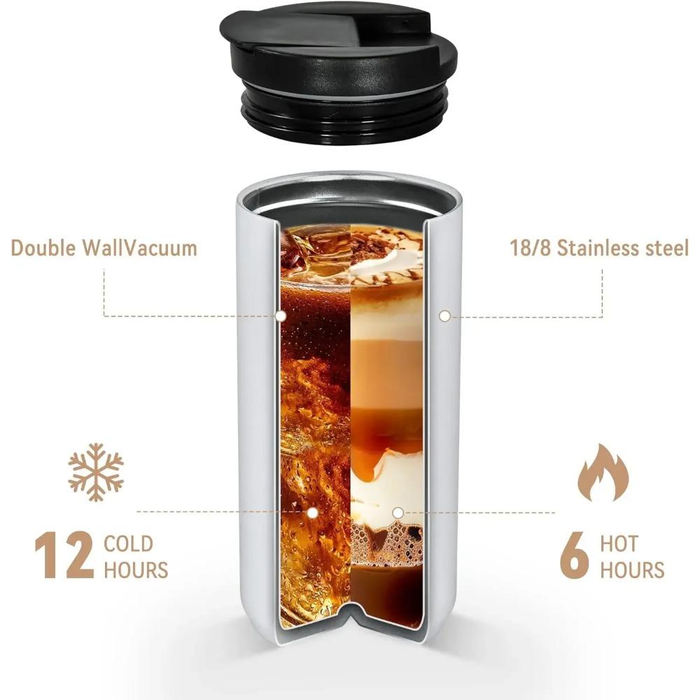 400ML Stainless Steel Coffee Cup Travel Thermal Mug Leak-Proof Thermos Bottle Tea Coffee Mug Office Business Style Thermos