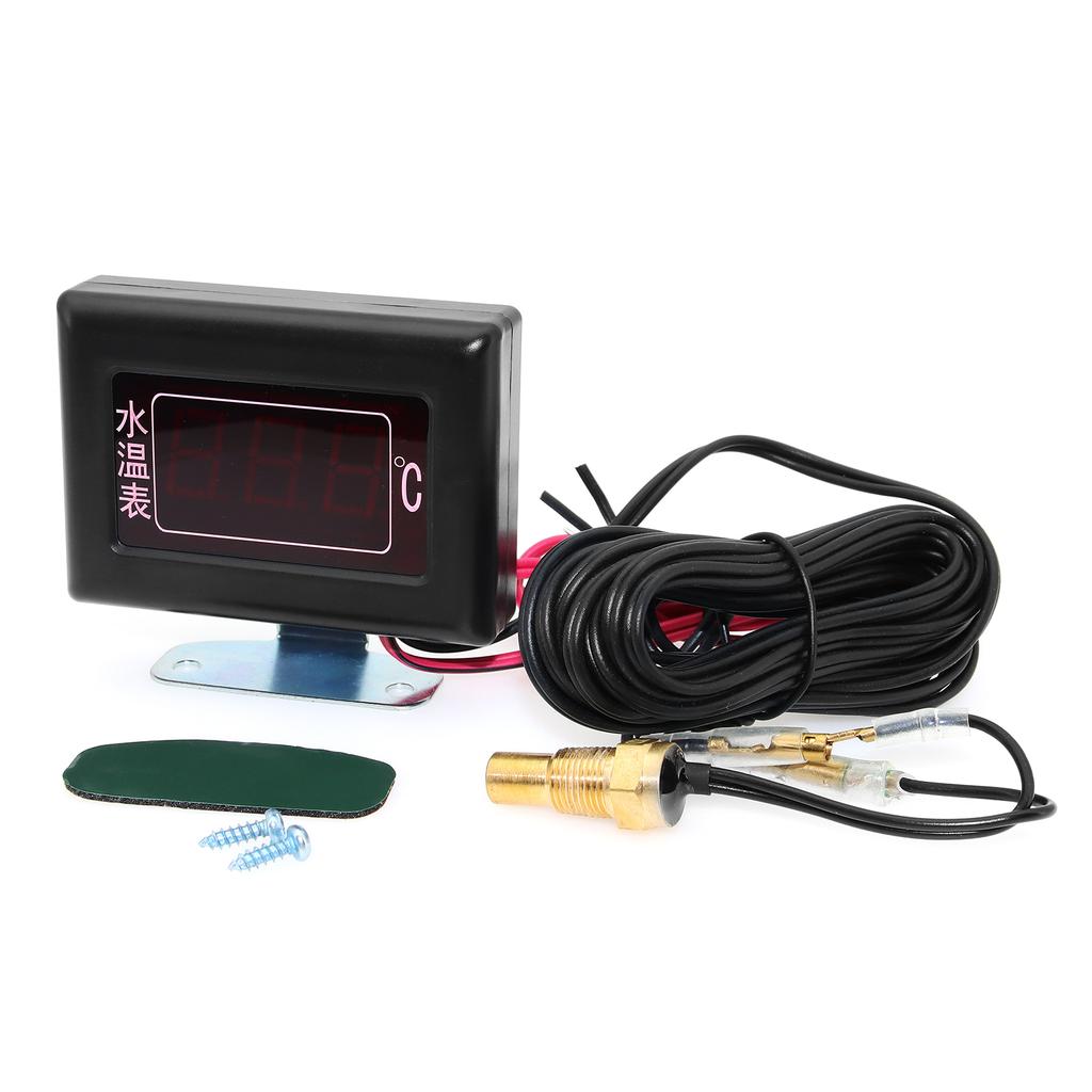New Digital Water Temperature Gauge Kits & Sensor Plug Water Tempe Sensor 10MM 1/8 NPT for Car Engin Fit for 12V~24V Car