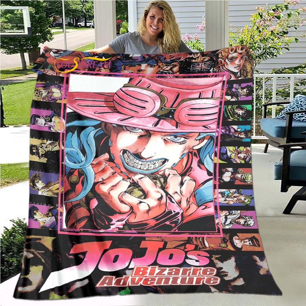 Фланелевое одеяло с 3D принтом «Невероятные приключения Джоджо», мягкое покрывало с мультяшным принтом, покрывало для дивана, одеяло