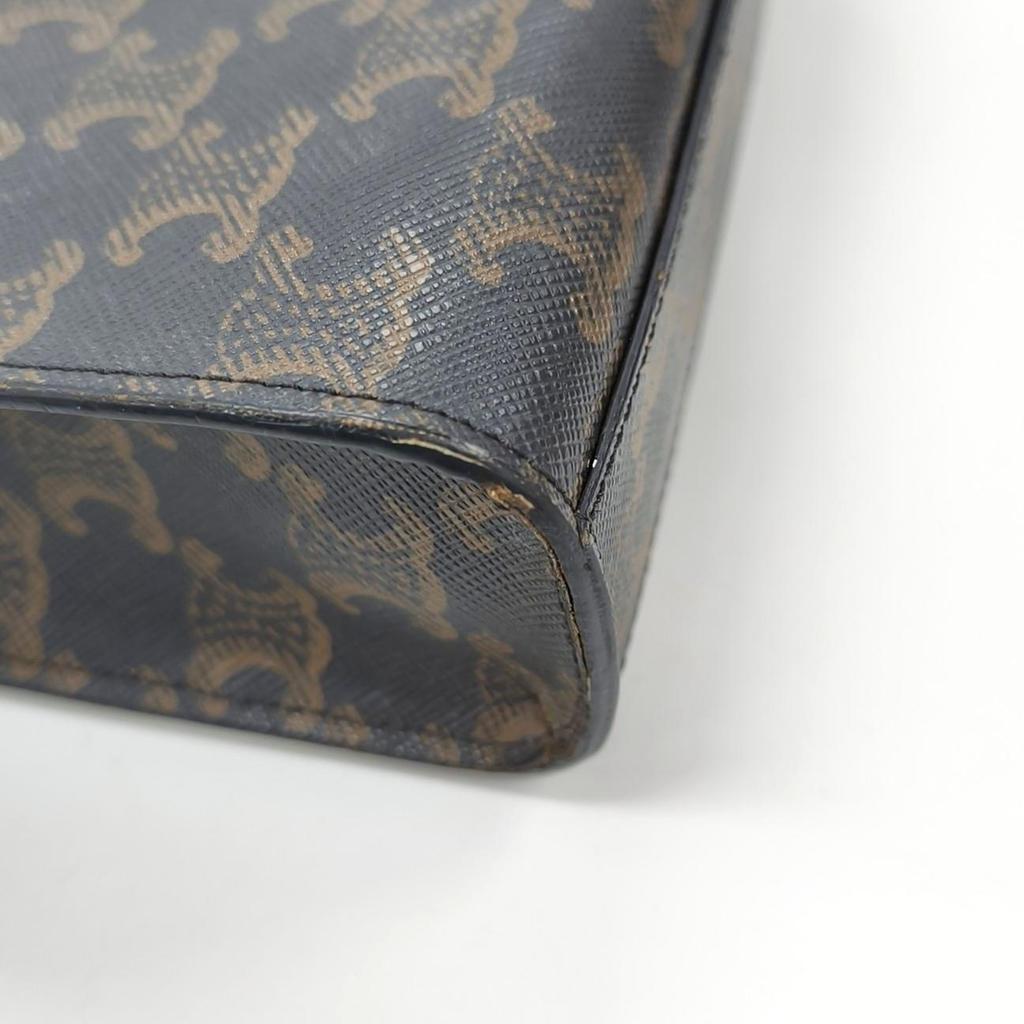 [Pre-Owned] Cabas Classic Monogram Print Faux Leather Tote Bag Shopping Bag Sheet Music Bag Shoulder Crossbody Bag Handbag Mini - Very Good #DHGUYS