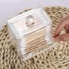 1pc Transparent Plastic Cotton Swab Box Portable Storage Case Lipstick Makeup Organizer Box Bathroom Organizer Home Accessories