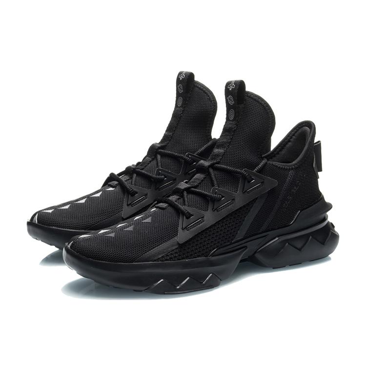Li Ning Скользкие Устойчивые к истиранию Низкие Спортивные Повседневные Туфли Мужские Черные AGLQ073-3
