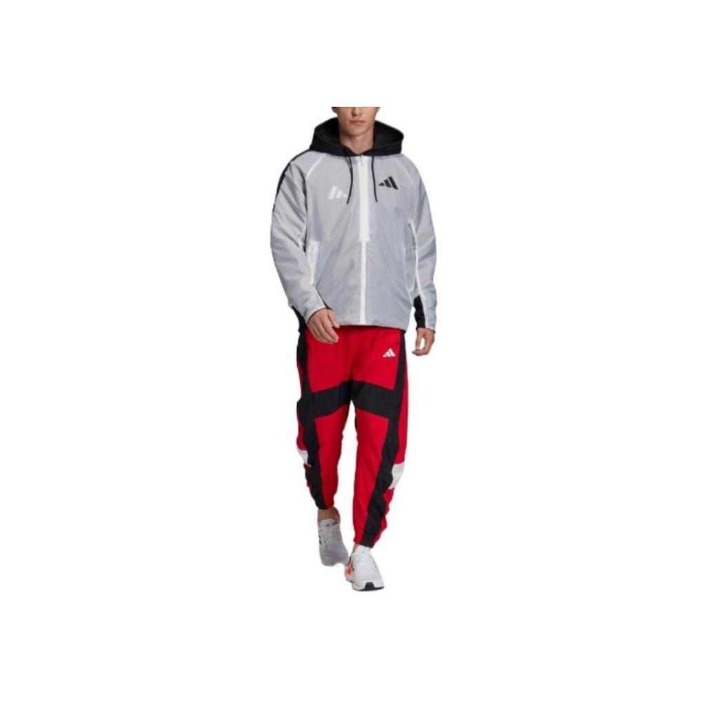 Adidas Брюки для бега на шнурке с логотипом, мужские брюки, красные FL4685