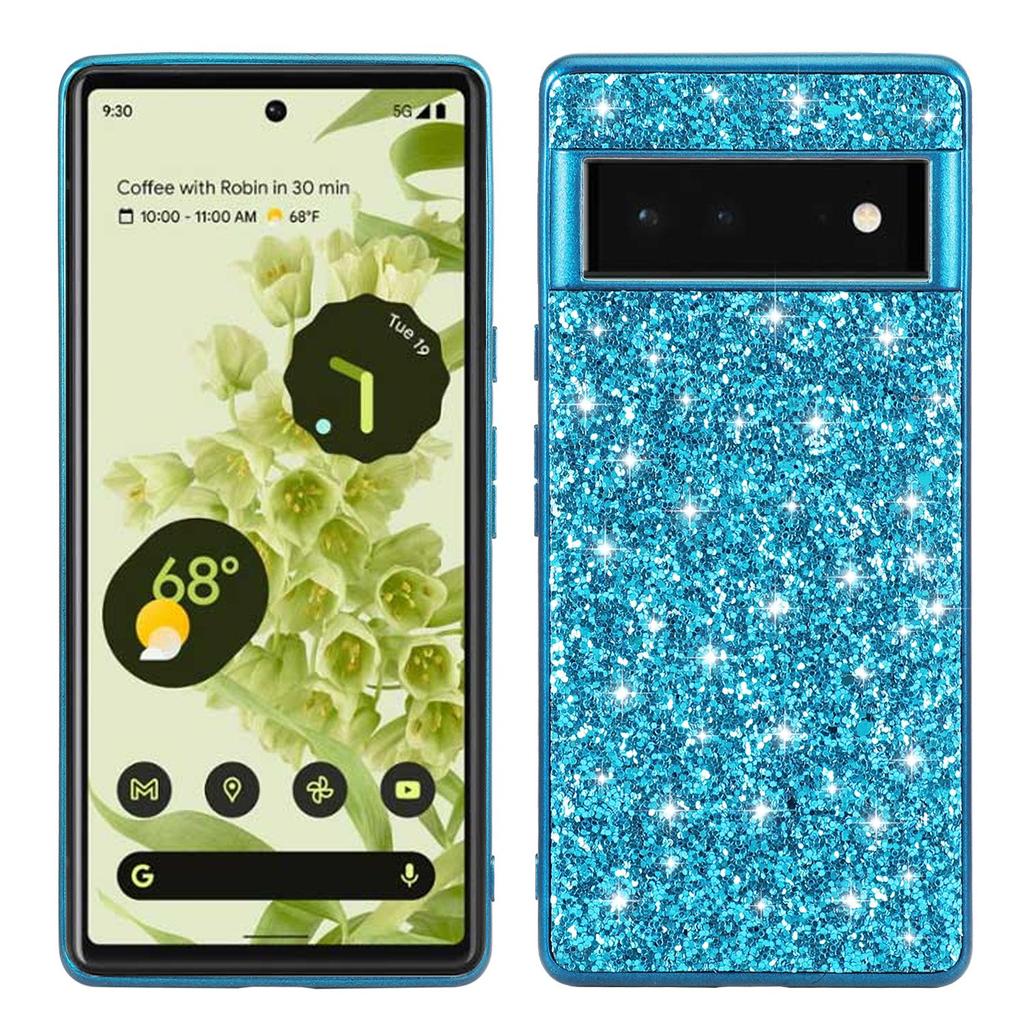 Чехол для телефона Google Pixel 7A/8Pro с гальваническим покрытием, блестками и стразами - Полное покрытие, Защита от падений