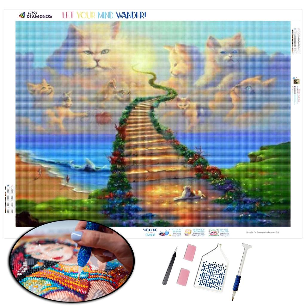 Diamond Embroidery Animal Craft Kit Full Square Round 5D DIY Diamond Painting Cat Mosaic  Needlework Home Decoration