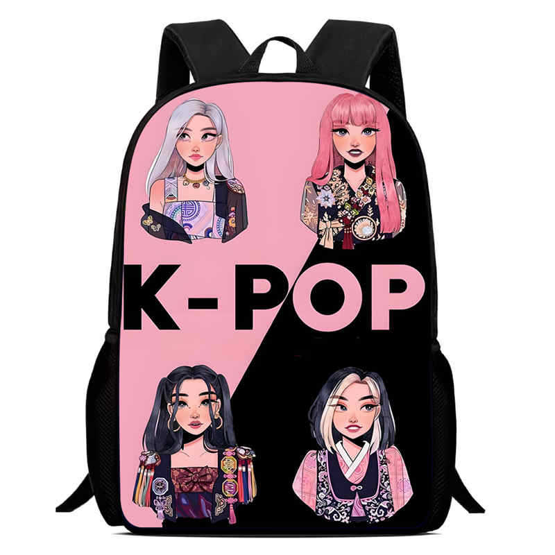 Kpop Охотник на ведьм Группа Школьная сумка Высококачественная Печать Повседневный Межграничный Легкий Рюкзак Одна Штука Волосы